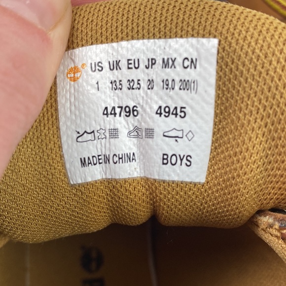 Timberland boys lace up Field  boots new in box size 1 - Picture 4 of 11